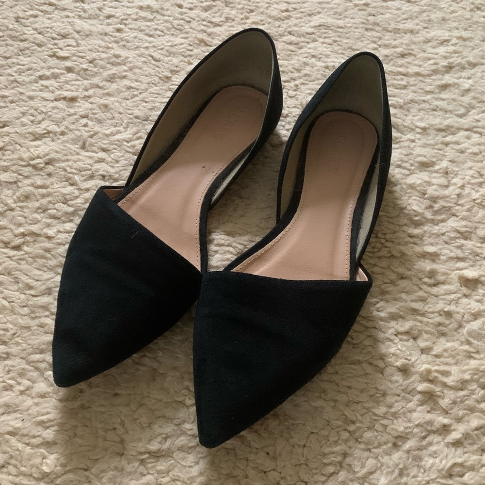 J crew suede d’orsay flats